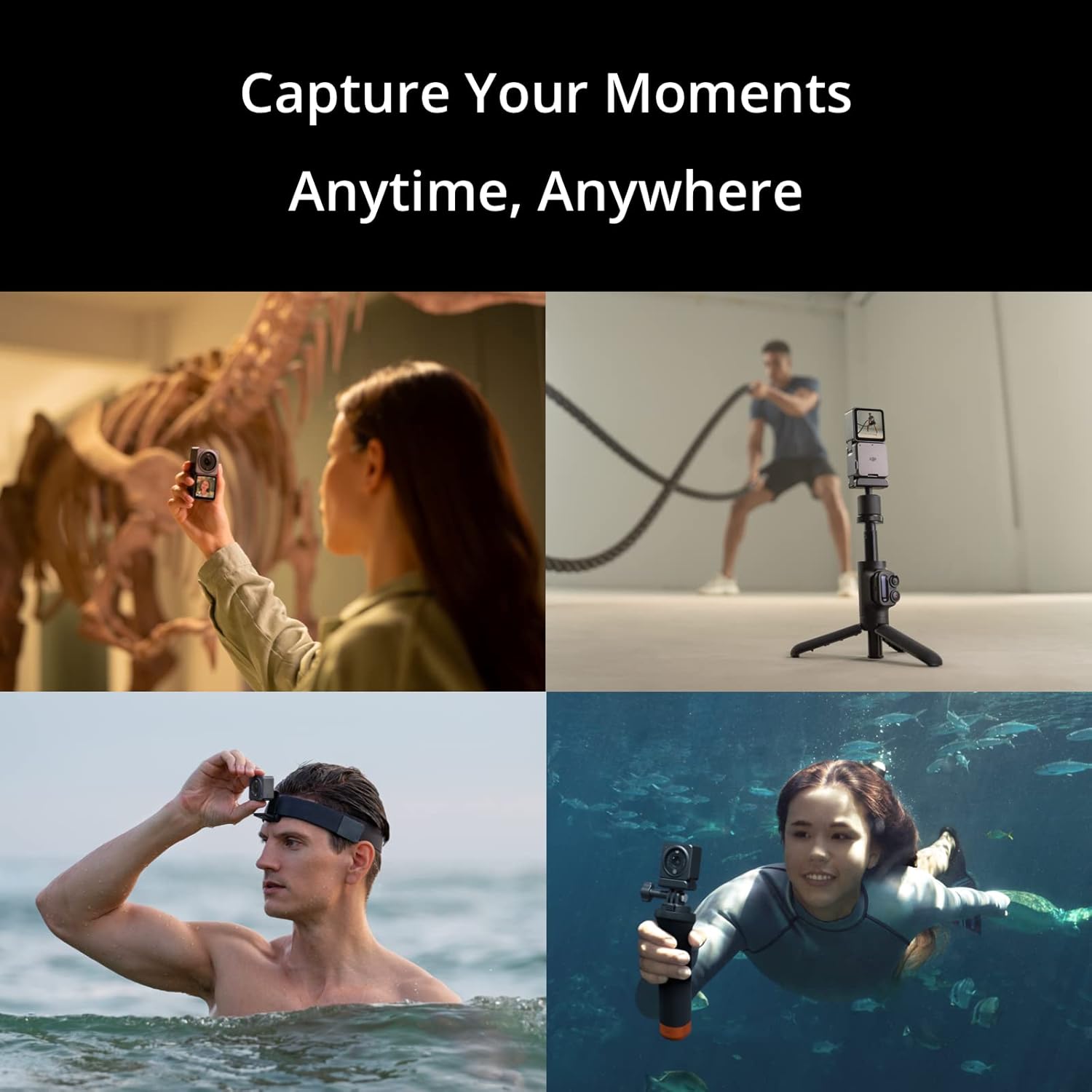 DJI Action 2 Dual-Screen Combo (32GB) WITHOUT Magnetic Protective Case, 4K Action Camera with Dual OLED Touchscreens, 155° FOV, Magnetic Attachments, Stabilization, Underwater Camera Ideal - Image 4