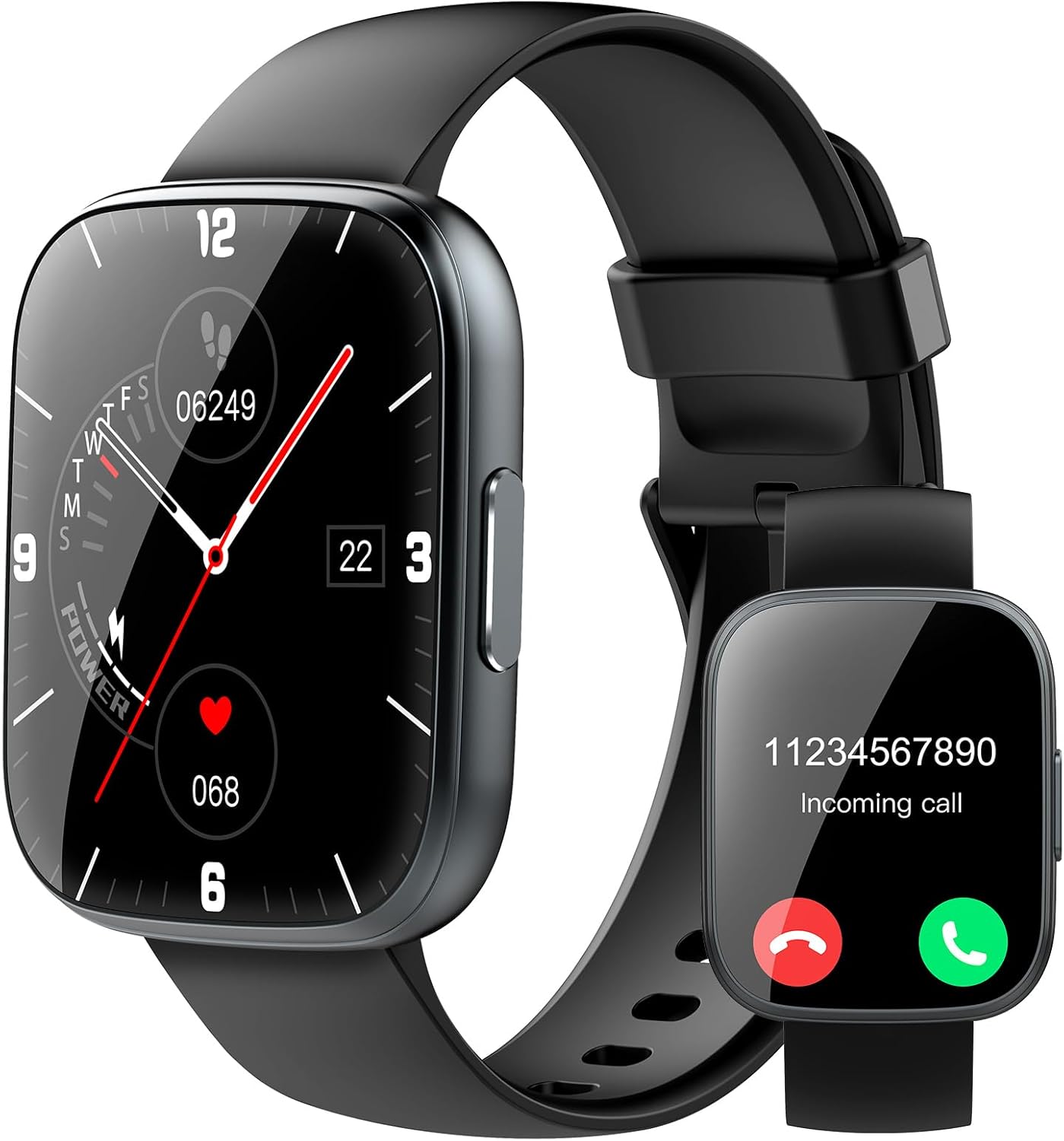 Smart Watch for Men Women, 1.96"HD Smartwatch (Answer/Make Call) with Heart Rate/Sleep Monitor/Pedometer/Spo2, 2025 New Fitness Watch 113+ Sport Modes, IP68 Waterproof Activity Tracker for Android iOS