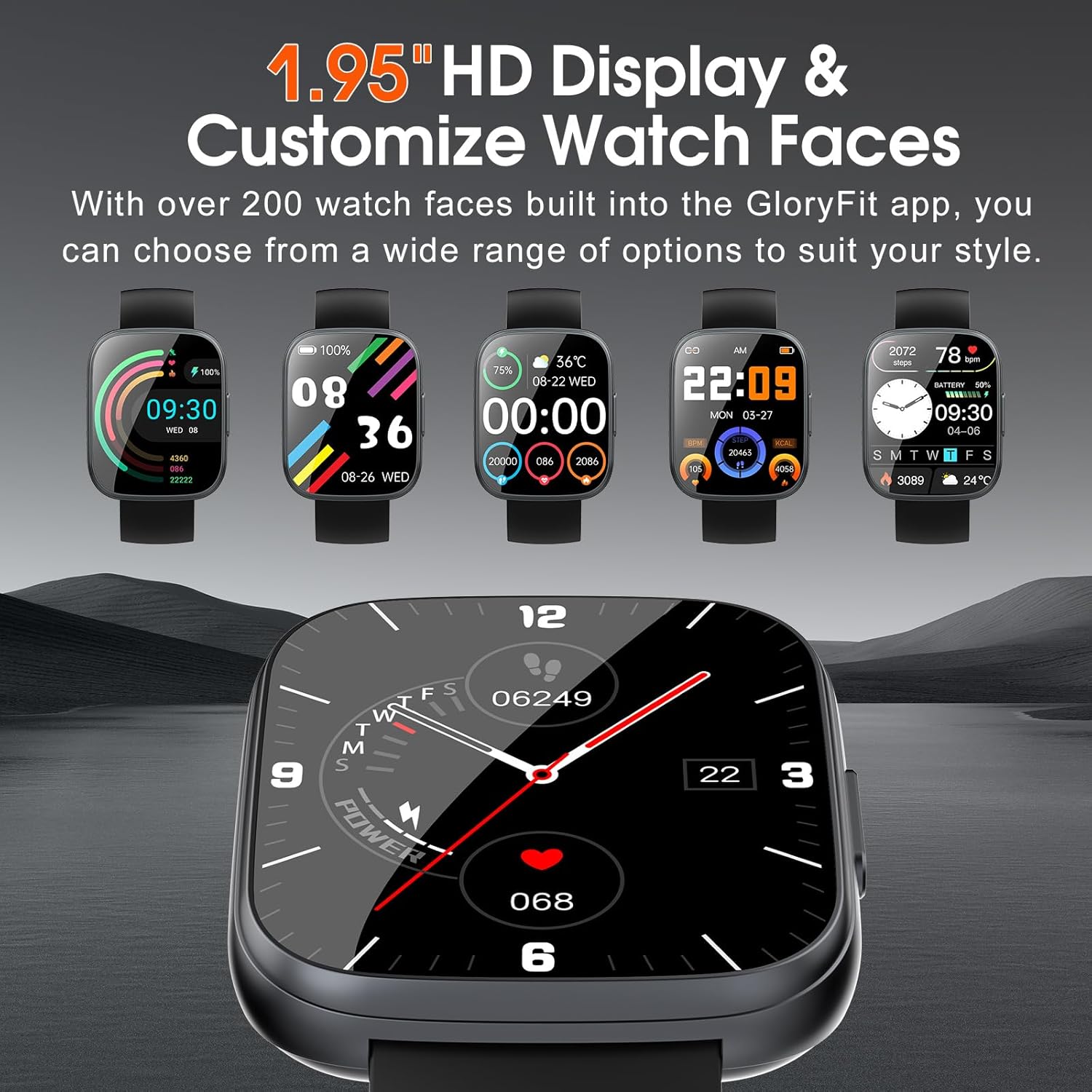 Smart Watch for Men Women, 1.96"HD Smartwatch (Answer/Make Call) with Heart Rate/Sleep Monitor/Pedometer/Spo2, 2025 New Fitness Watch 113+ Sport Modes, IP68 Waterproof Activity Tracker for Android iOS - Image 5