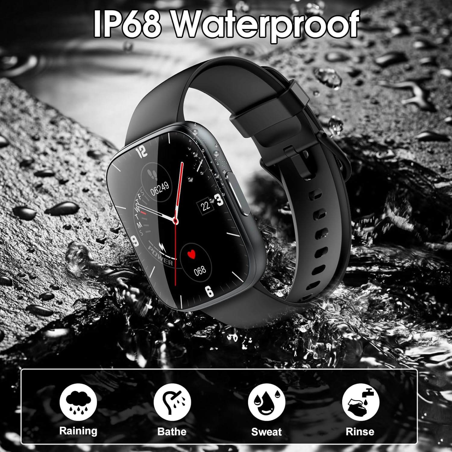 Smart Watch for Men Women, 1.96"HD Smartwatch (Answer/Make Call) with Heart Rate/Sleep Monitor/Pedometer/Spo2, 2025 New Fitness Watch 113+ Sport Modes, IP68 Waterproof Activity Tracker for Android iOS - Image 6